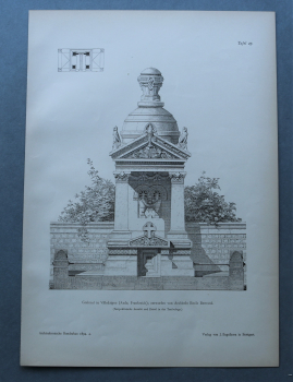 Wood Engraving Architecture Aude, France 1894 Monument in Villedaigne
